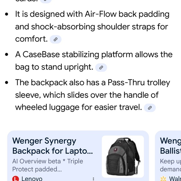 Wenger Synergy Laptop Backpack 21” - Picture 3 of 4